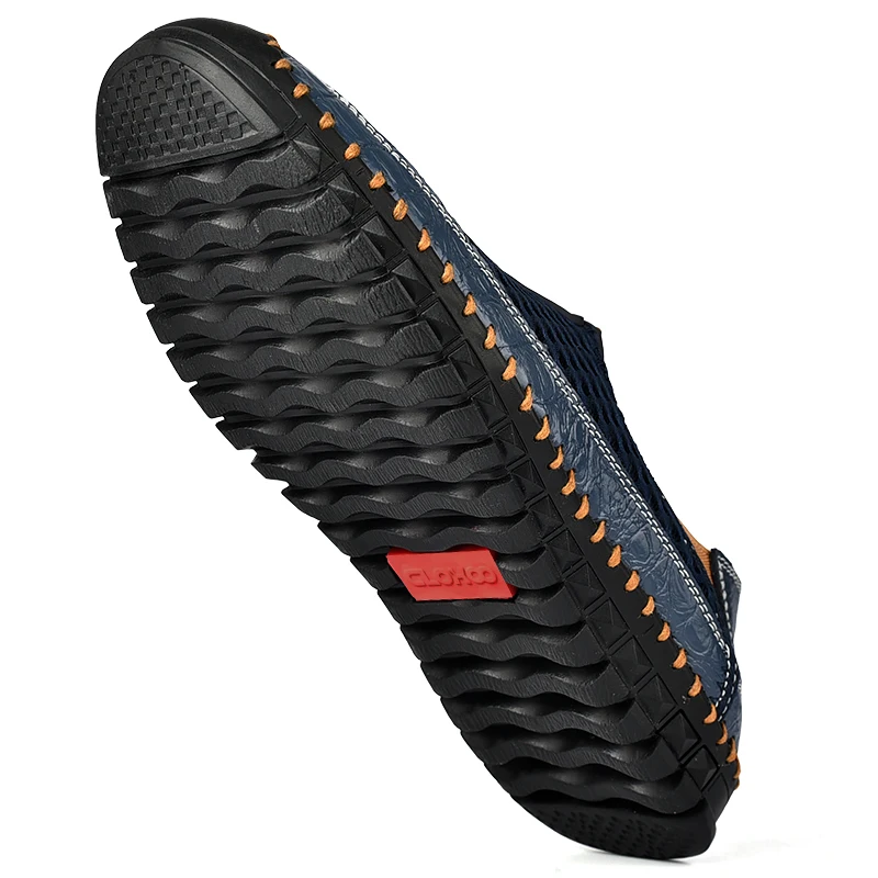 CLOHOO Men\'s Mesh Breathable Lightweight Shoes Non Slip Sandals Hiking Climbing Shoes Casual Rubber Sole Stitching Sneaker