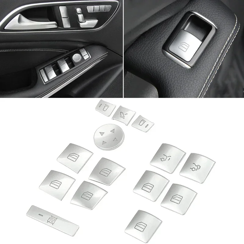 Power Window Switch Button Covers Trim Sticker For Mercedes-Benz A B C E G GLK ML GL GLE W204 W212 W246 W166 X166