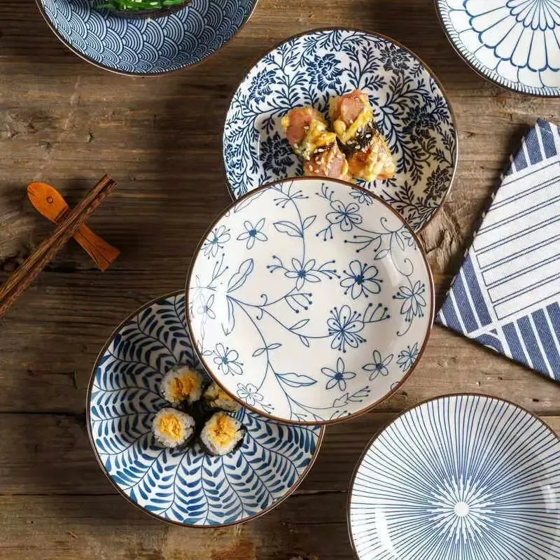 

1/4 шт. японская тарелка для суши, креативная керамическая тарелка 5,5 дюйма, маленькая десертная тарелка для барбекю, горячая тарелка, бытовая тарелка с фруктами