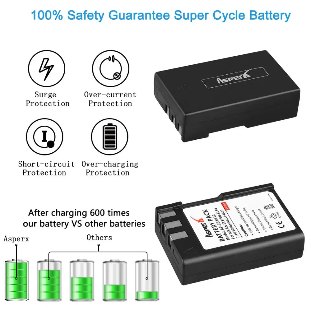 2000mAh EN-EL9 EN EL9 EL9A EN-EL9a akumulator litowo-jonowy + ładowarka USB z LED typu C dla Nikon D40 D40X D60 D3000 D5000