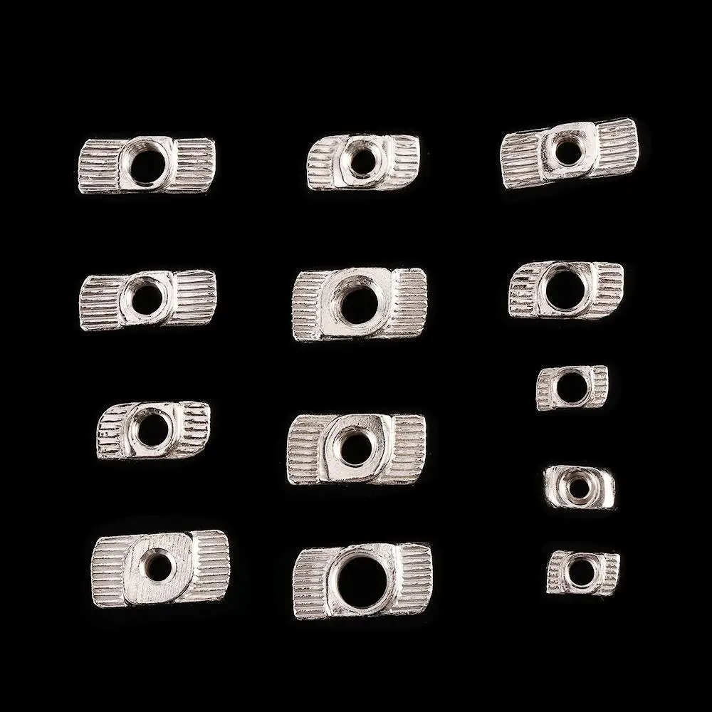 10/50pcs M3-M8 T-Slot EU Standard Home Improvement Aluminum Profiles Thread T Nut Hardware Nuts Fasteners