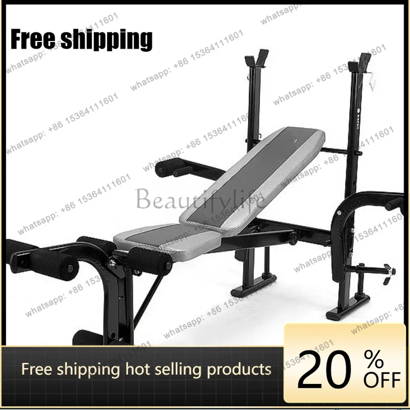 Zj. Factory direct sales household multi-functional bench press frame squat rod bell bed fitness equipment combination