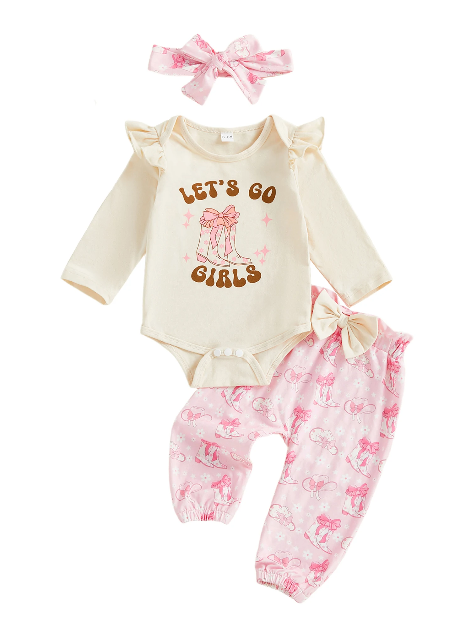 

Toddler Girl Floral Print Ruffle Sleeve Top and Denim Shorts Set with Matching Headband - 3 Piece Outfit for Spring