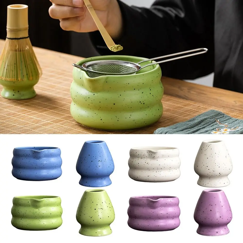 Cuenco de cerámica Matcha, cuenco de sopa para ensalada de té con puntos de arena suave, gran capacidad, resistente a altas temperaturas, taza para hacer té verde