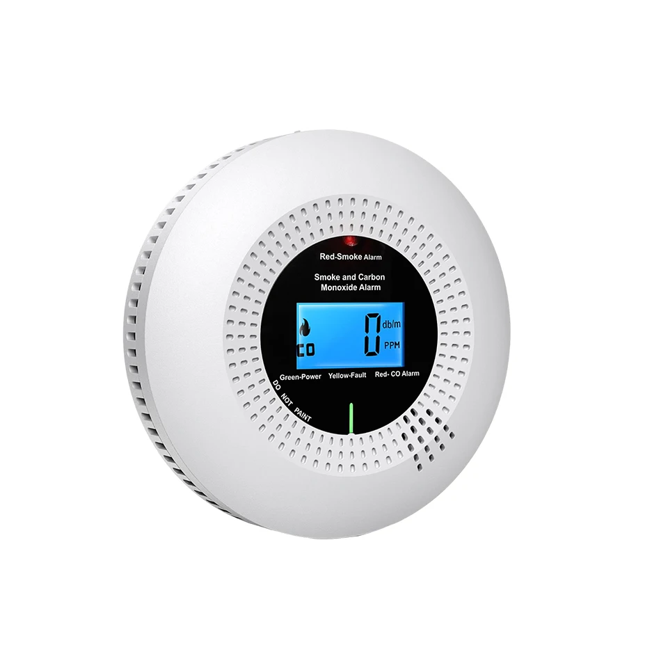 Détecteur de fumée et de monoxyde de carbone Wifi Tuya 2-en-1, détecteur de fumée avec capteur de 10