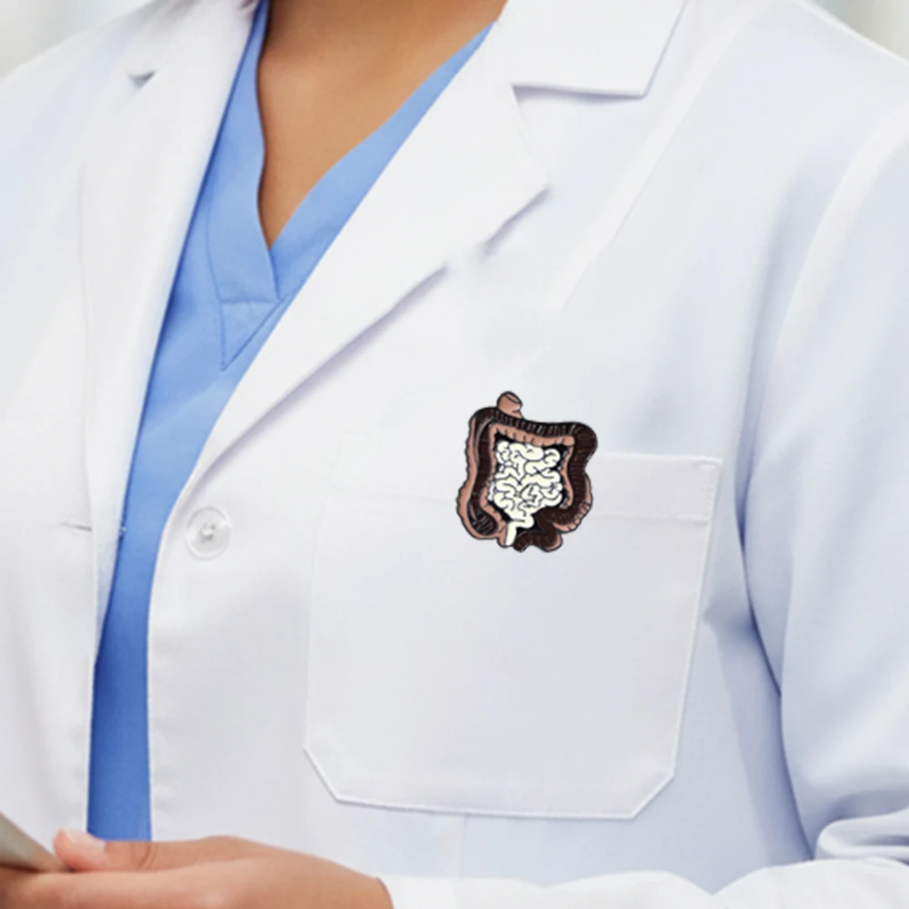 Catuni Bowel Viscera Anatomy Pin Brooch Enamel Medical Lapel Backpack Badge Jewelry Gifts for Doctor Nurse