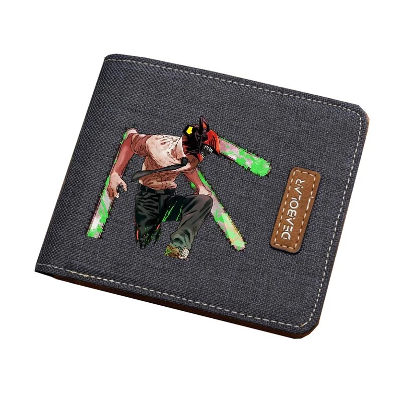 anime Chainsaw Man Wallet Women Men canvas wallet boys Girls coin cartoon purse teenagers Money Bag Short wallet