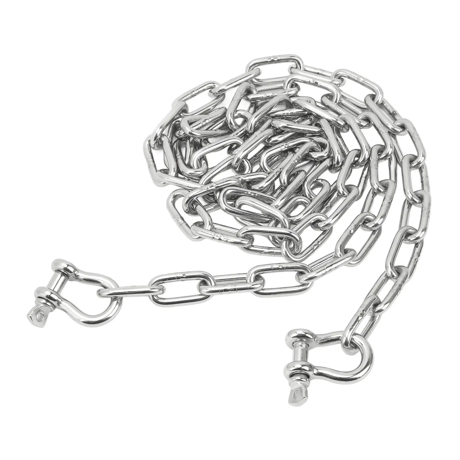 

6.6ft Marine Anchor Chain 316 Stainless Steel Central Rust Proof Abrasion Resistant for Yachts