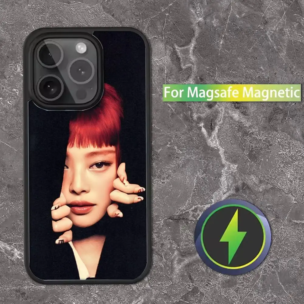 Kpop Ruby J-Jennie Kim Phone Case For iPhone 16,15,14,13,12,11,Pro,Max,Plus,Mini,SE Magsafe Magnetic Wireless Charging #4