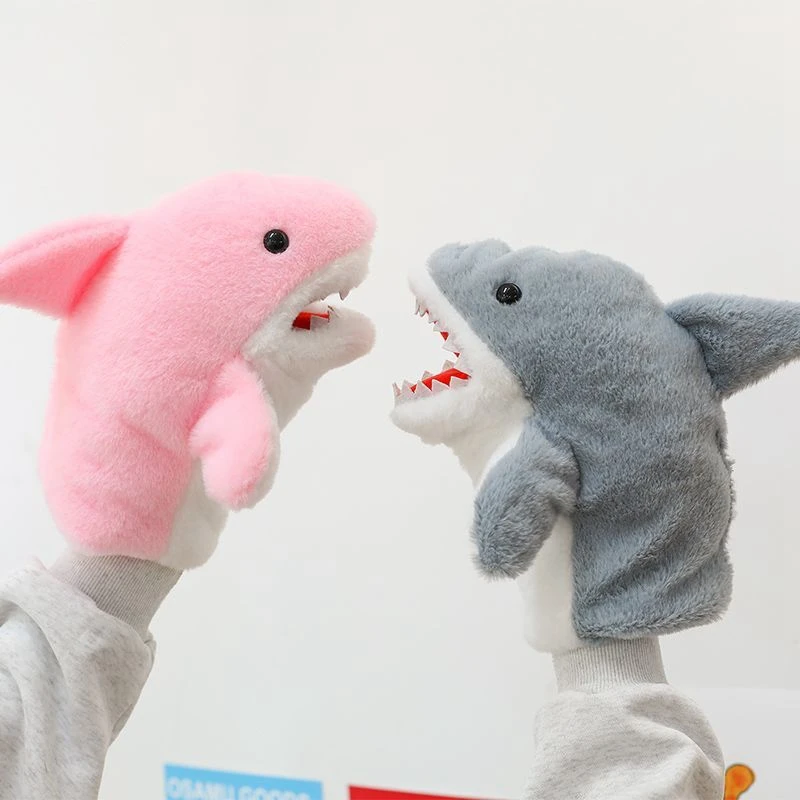 

Cute Mouth-opening Shark Hand Puppets Plush Toys Children's Marine Enlightenment Animal Dolls Birthday and Christmas Gifts