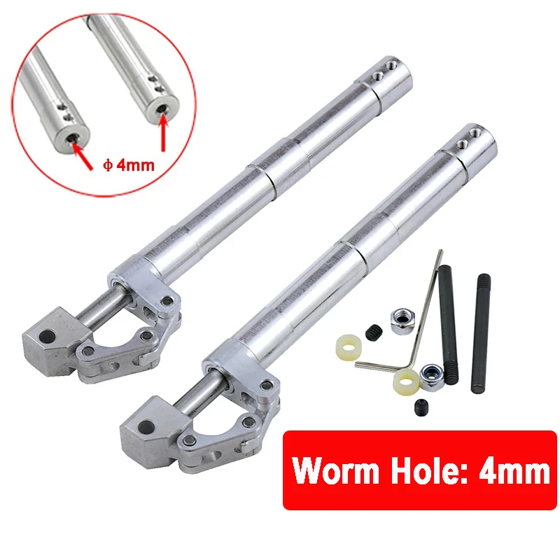 One Pair Hole 4mm 70mm to 160mm Spring Back Damping Kneeling Landing Gear Retract For 3-4kg RC Model Aircraft JET EDF Plane Part