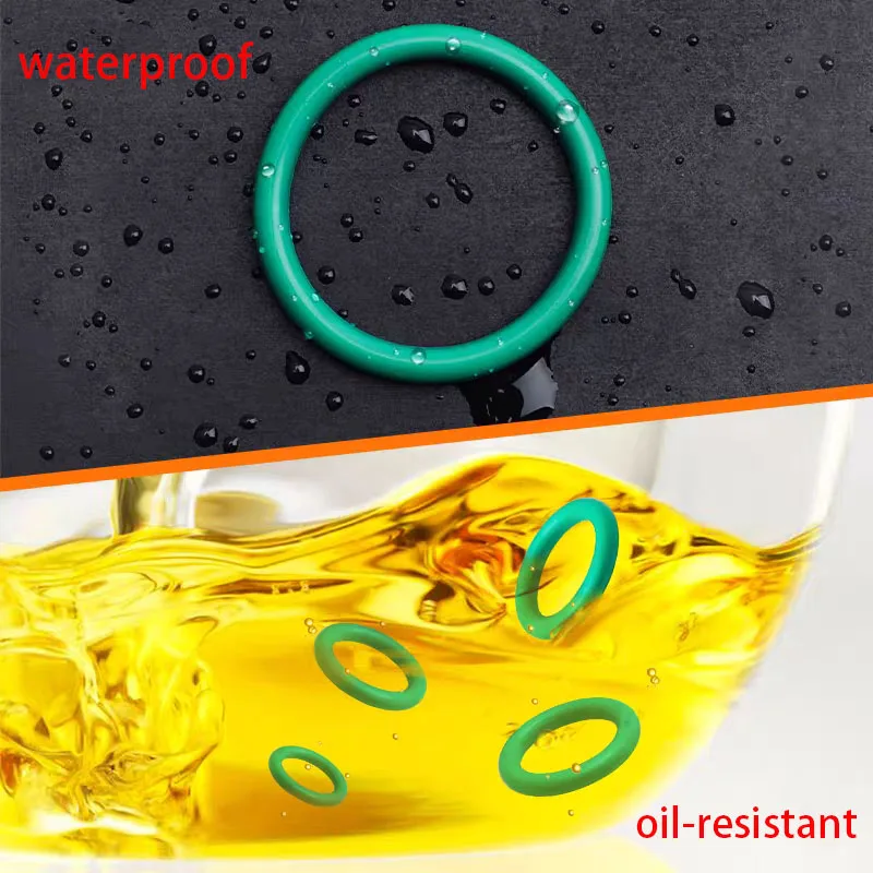 FKM CS6.0/10mm green fluororubber O-ring high-quality sealing gasket resistant to oil, acid, alkali, and high temperature