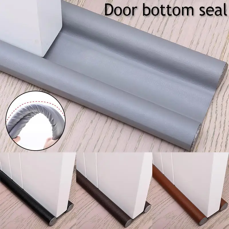 Door Bottoom Draft Stopper Adjustable Door Sweep Under Door Draft Blocker Insulator Weatherstrip House Acoustic Foam Seal Strip