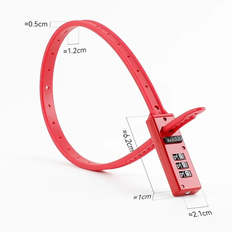 Bike Lock Tie Combination Lock Belt Combination  Alloy Combination Pant Pocket Lock Shoelace image 4