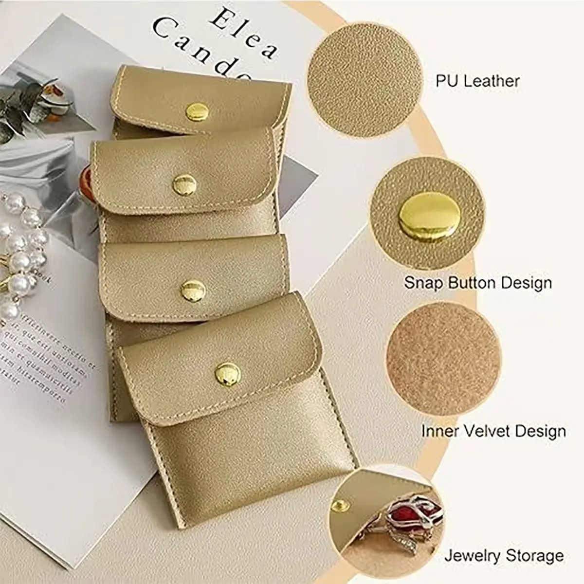 8/4/1 Jewelry Bags, Various Styles of Ring, Pendant, and Necklace Closure Bags - Perfect Storage Solution, Jewelry Storage