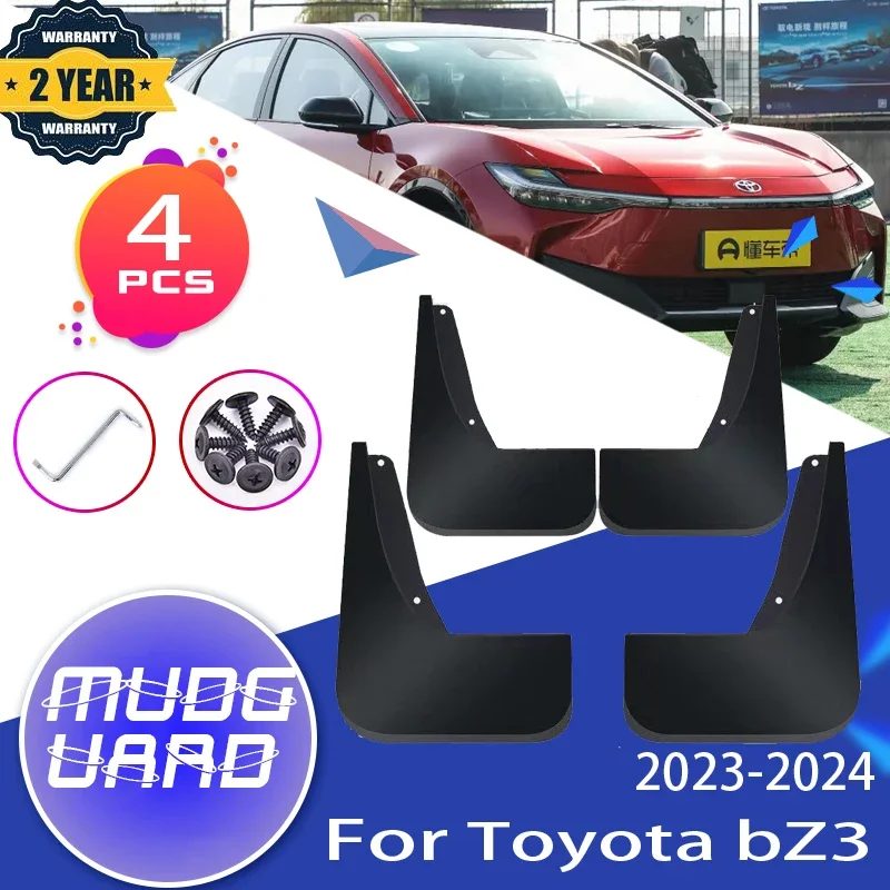 

For Toyota bZ3 2023 Accessories 2024 4x Front Rear Wheel Car Fender Mudguards Protect Mud Flaps Guards Splash Flap Auto MudFlaps