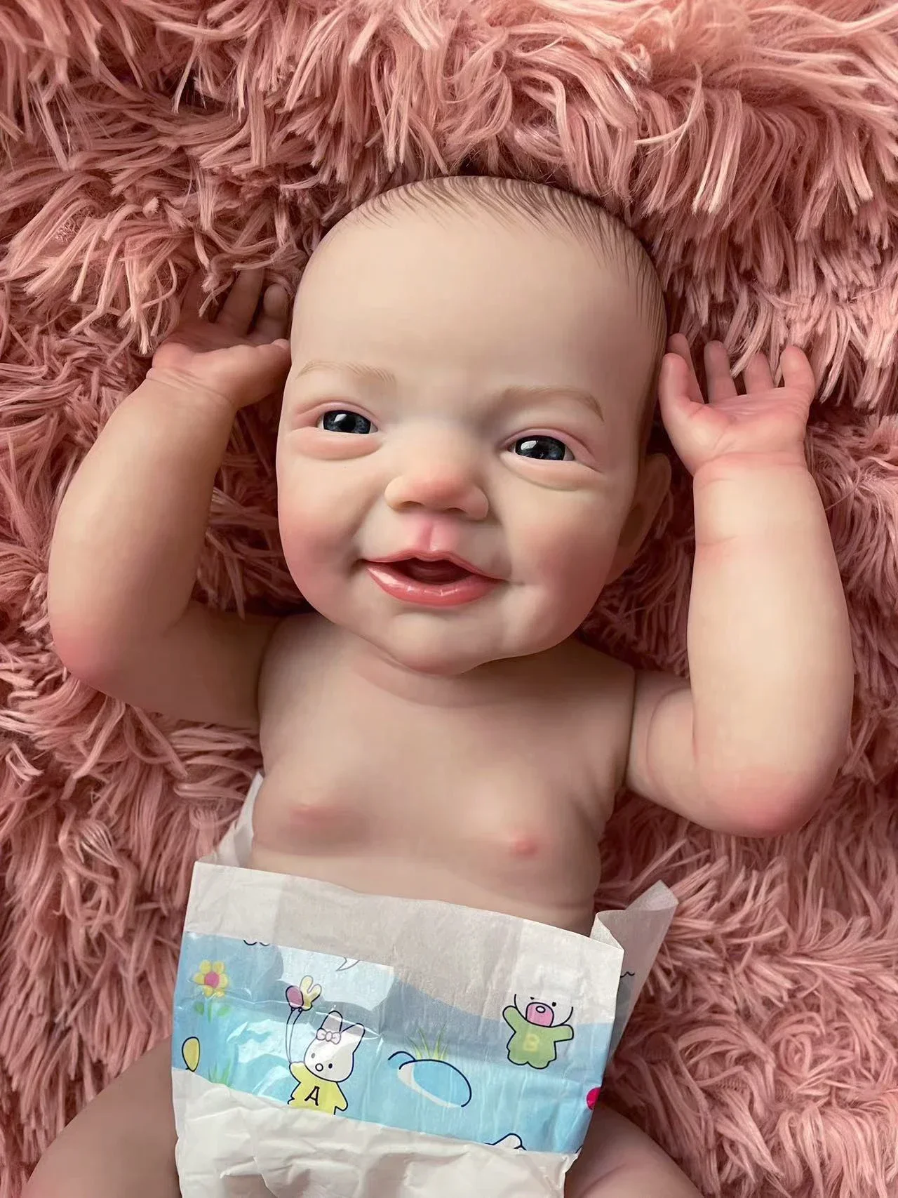 ตุ๊กตาเด็กทารก Charlie แบบเต็มตัวทำจากไวนิล ขนาด 19 นิ้ว เหมือนจริง ทาสีหลายชั้น ผิว 3 มิติ มองเห็นเส้นเลือด ของขวัญคริสต์มาสสำหรับเด็ก