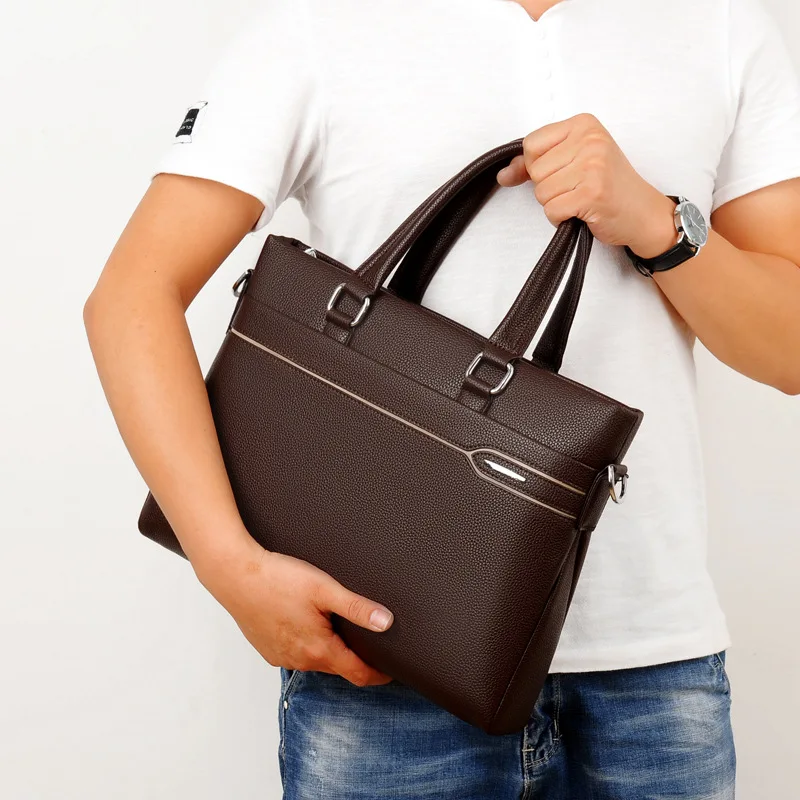 

Handbag, soft leather, large capacity, casual business shoulder crossbody men's bag