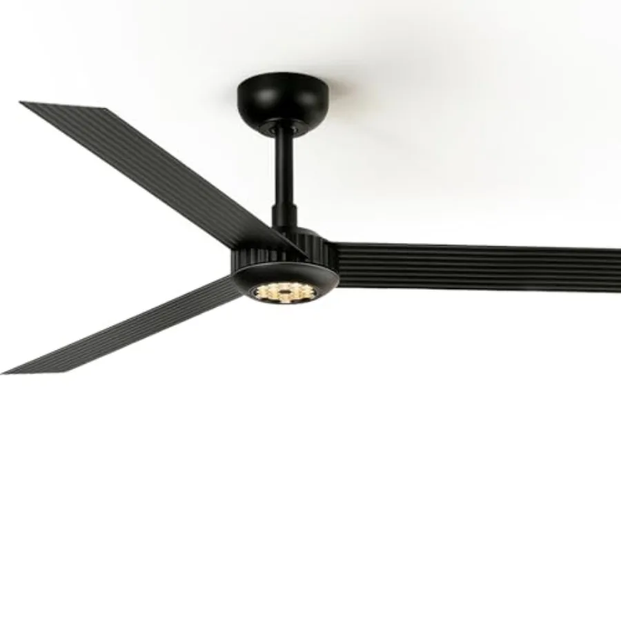 

52 inch Modern Ceiling Fan with LightsRemote Control 3 Metal Blades Finish 6-Speed Dimmable Noiseless Reversible DC Motor Indoo