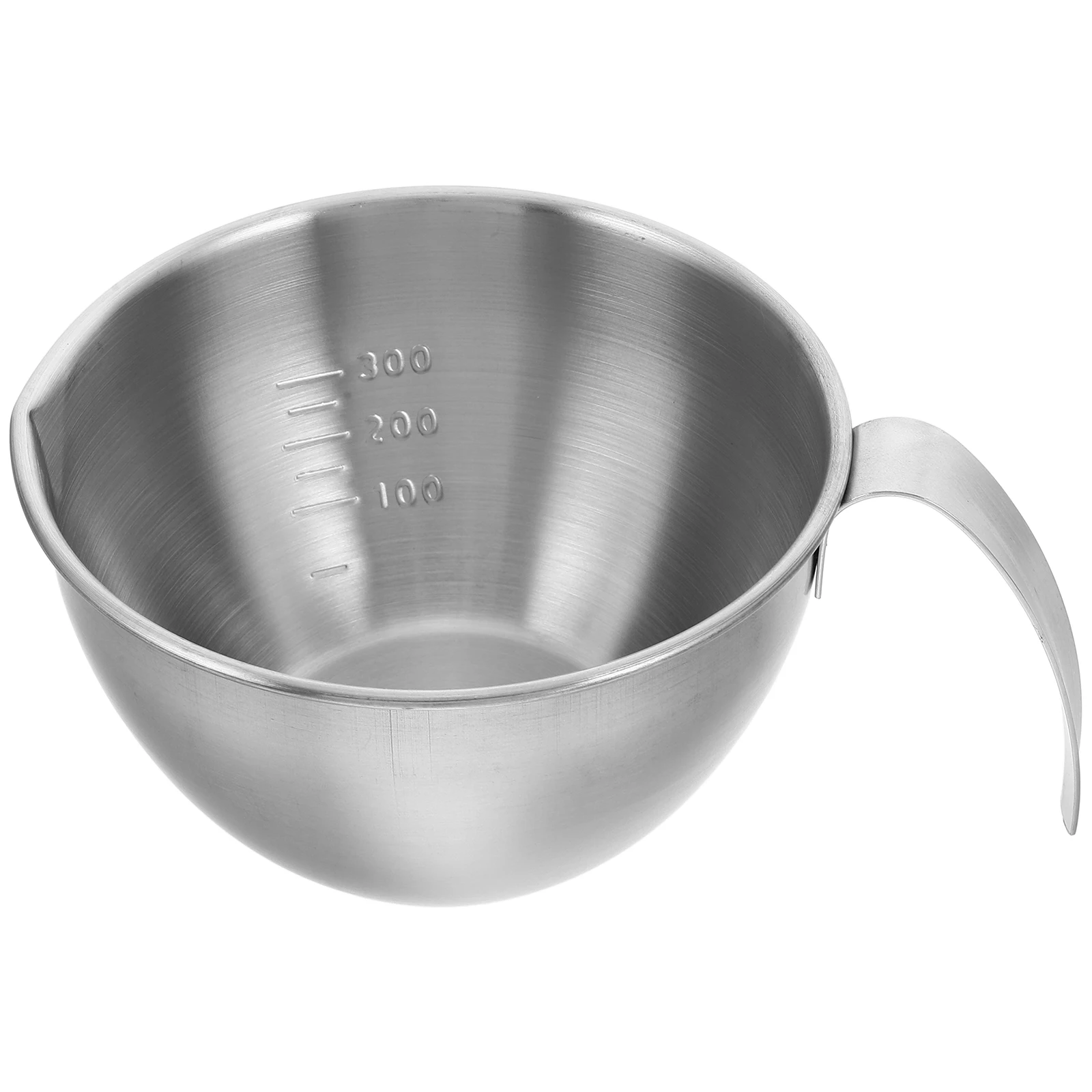 

Stainless Steel Mixing Bowl With Measurement Scale V-Pour Spout Large Capacity For Baking Cooking Salad Prep Kitchen