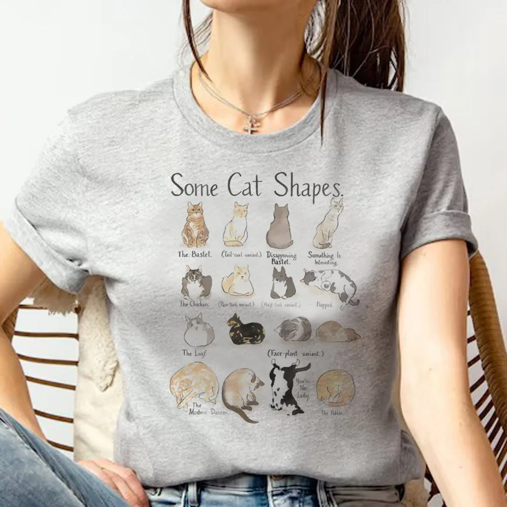 

Cute Cat top women designer streetwear t shirt girl funny clothes