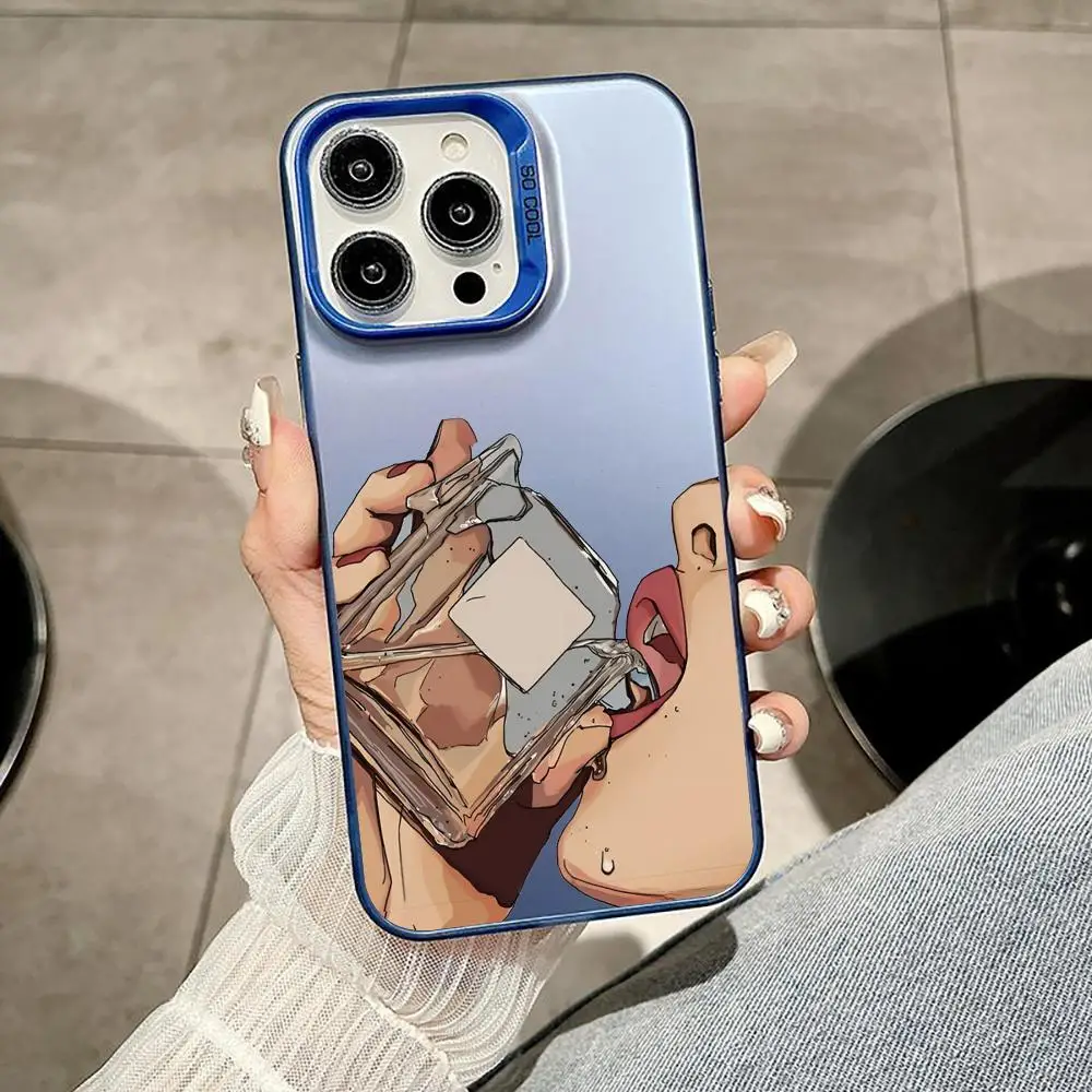 Sexy Rode Lippen Telefoon Case Voor IPhone 11 12 13 14 15 16 17 Pro Max Air Plus Mini Licht Luxe high-end Kleurrijke Zilveren Gevallen