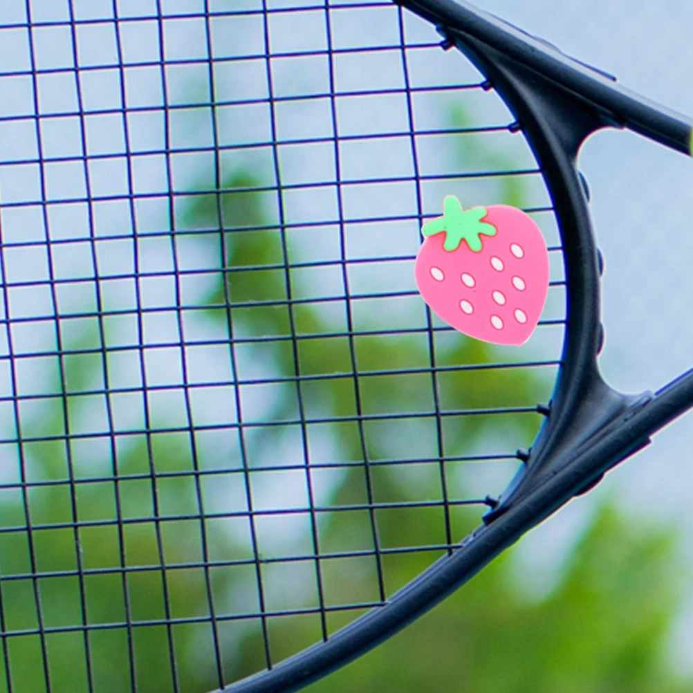 

5 Pcs Tennis Racket Shock Absorber Strawberries Dampeners Absorbers Shocking for Silica Gel Decorative Damper Shocks