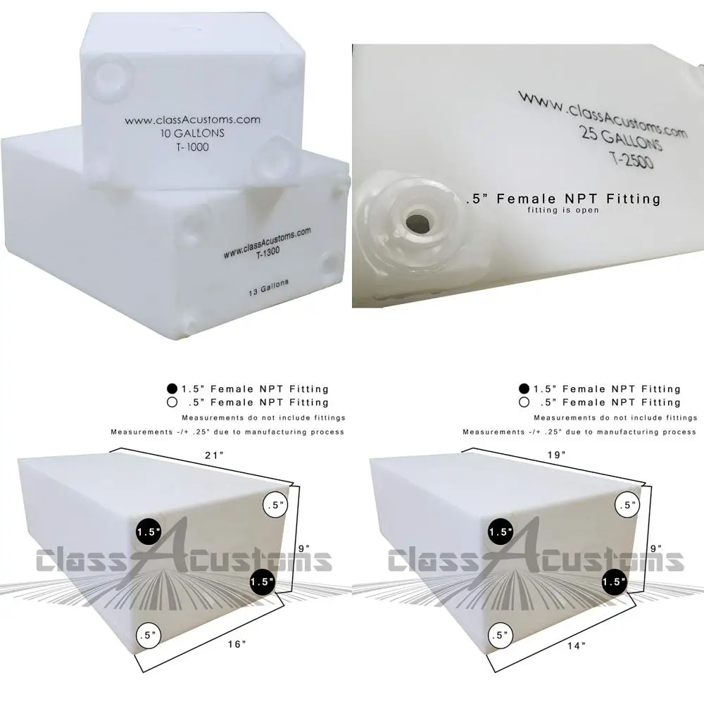 مجموعة خزانات المياه العذبة والرمادية - خزانات حمل 10G و13G RV