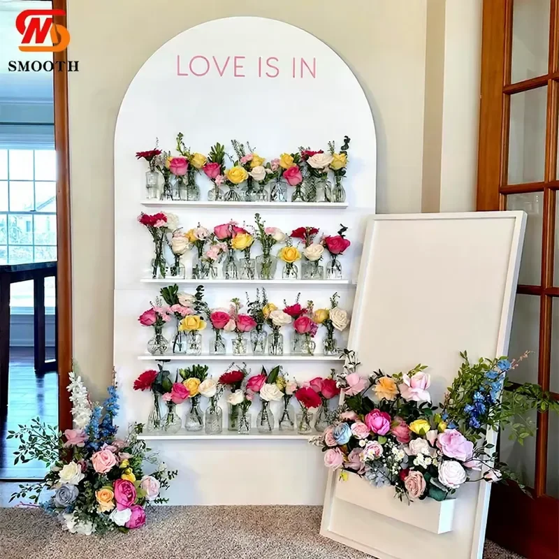 for SMOOTH White Wedding Acrylic Backdrop for PVC Champagne Wall Party Decoration Props Flower Stand