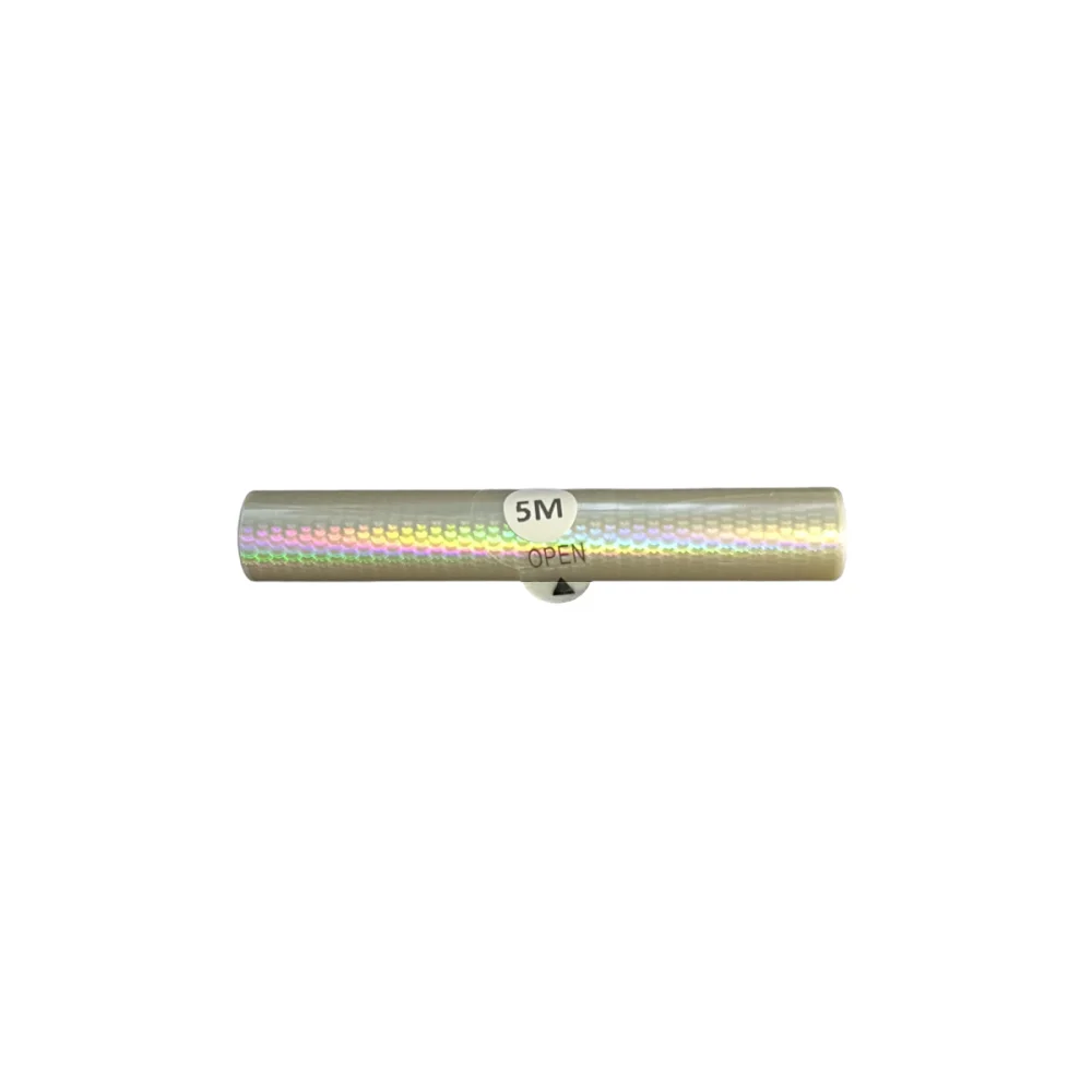 8CM 5M Skala Ikan Kecil Perpindahan Panas Hot Stamping Foil DIY Umpan Pancing Bahan Kustom Transparan Holografik Laser Film Jig