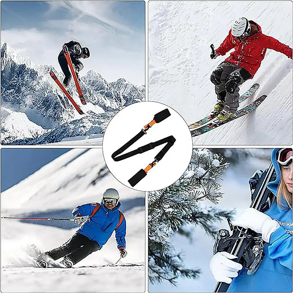 Verstelbare Skistok Schouderband Met Anti-Slip Pad Nylon Skitas Voor Ski-Board Perfect Voor Het Dragen Van Ski 'S Skiboards A 0X1