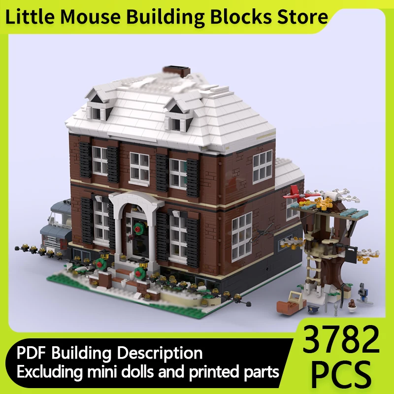 

Street View Model MOC Building Bricks Town Residence Retro Villa Modular Technology Gifts Holiday Assemble Children Toys Suit