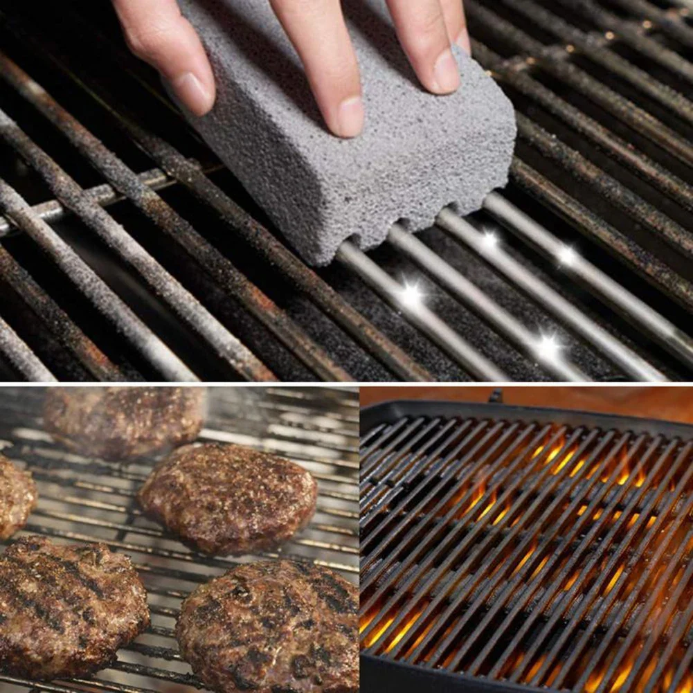 BBQ Grill Cleaning Brush for Barbecue Rack Outdoor Kitchen Clean BBQ Tools Barbecue Cleaning Stone Pumice Brick Block image 5