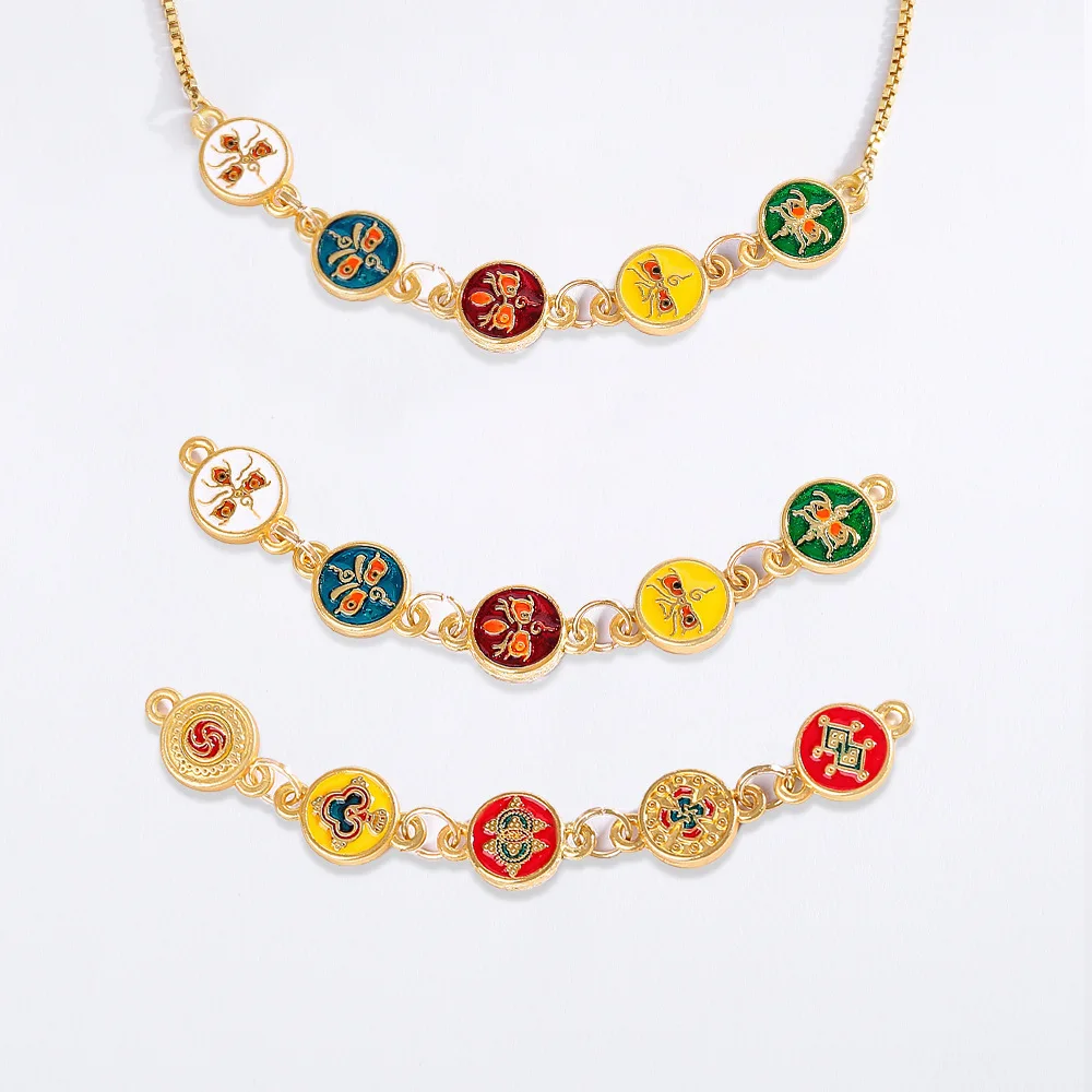 diy materials for hand-woven double hanging accessories of the God of Wealth and retro Thangka ornaments with ethnic style