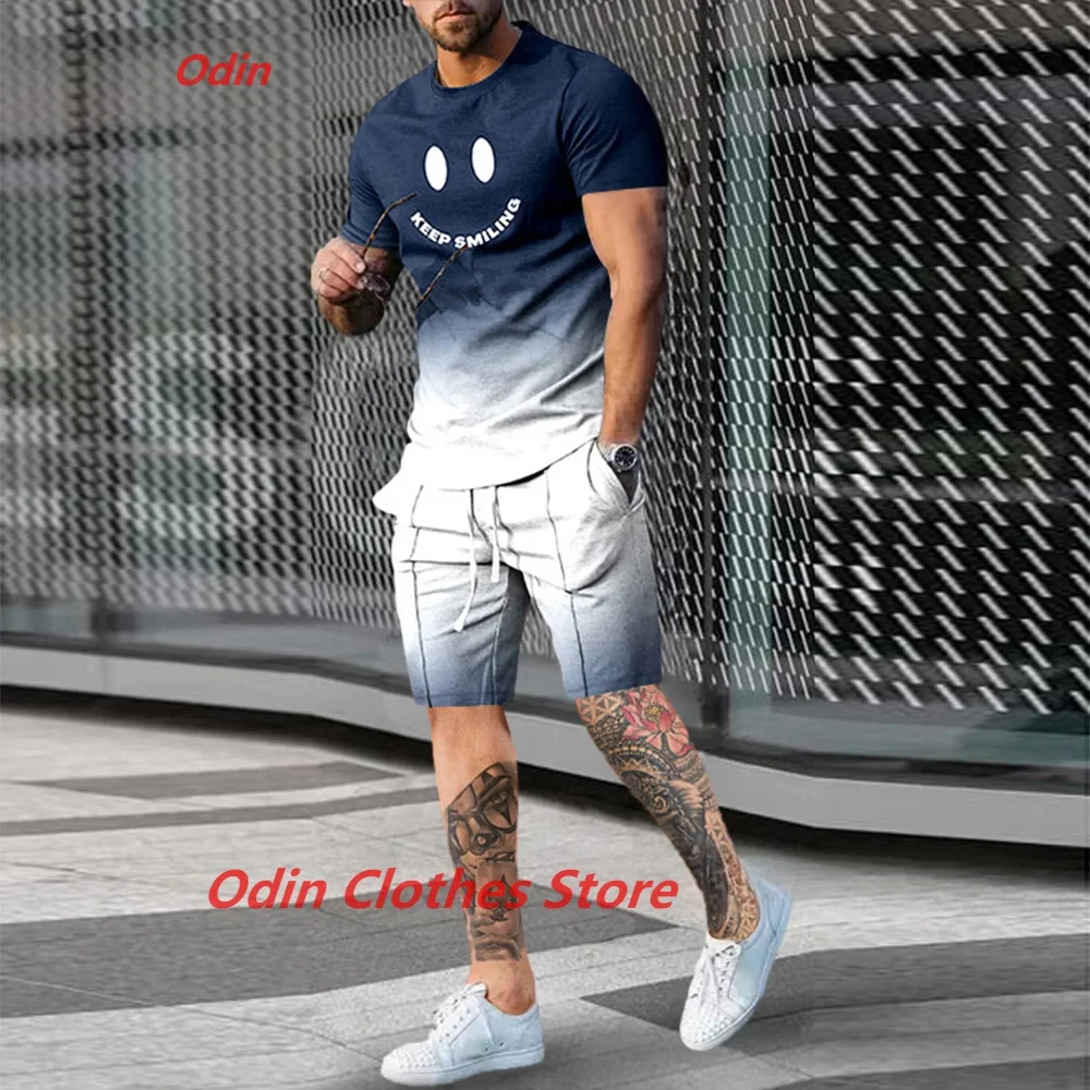 New Summer Men Suit Fashion Set da 2 pezzi tuta da uomo Tshirt Set Casual oversize confortevole Jogging 2 pezzi abbigliamento da uomo