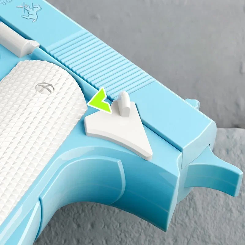 Modelo luminoso de lanzamiento de carcasa continua 1911, pistolas de juguete de simulación para niños, revista vacía que cuelga la pistola de plástico de descompresión para niños