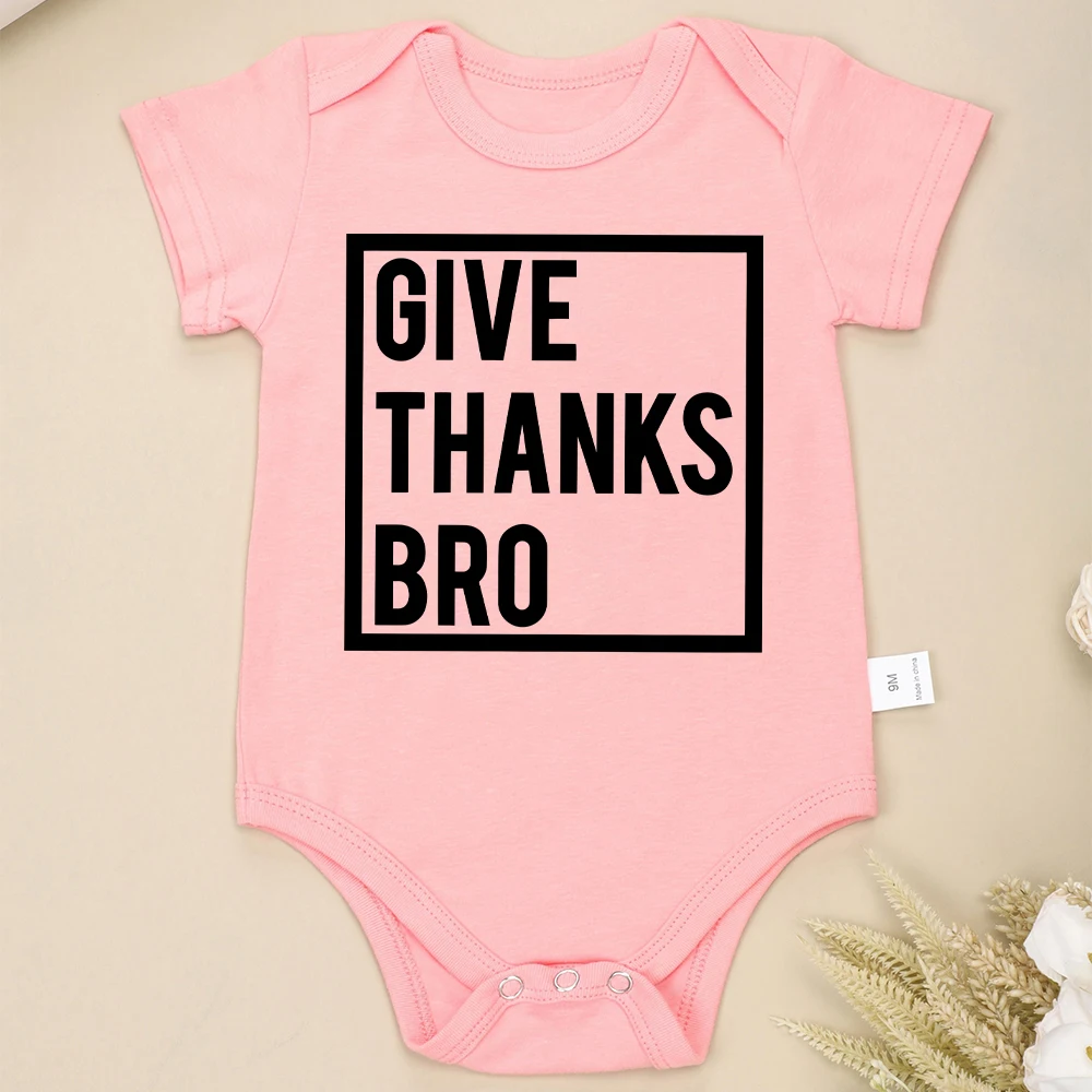 Impresso Algodão Bebê Onesies, Estilo Americano, Harajuku Divertido, Bonito Roupa De Menino Recém-nascido, Cozy Breathable Romper, Agradeça