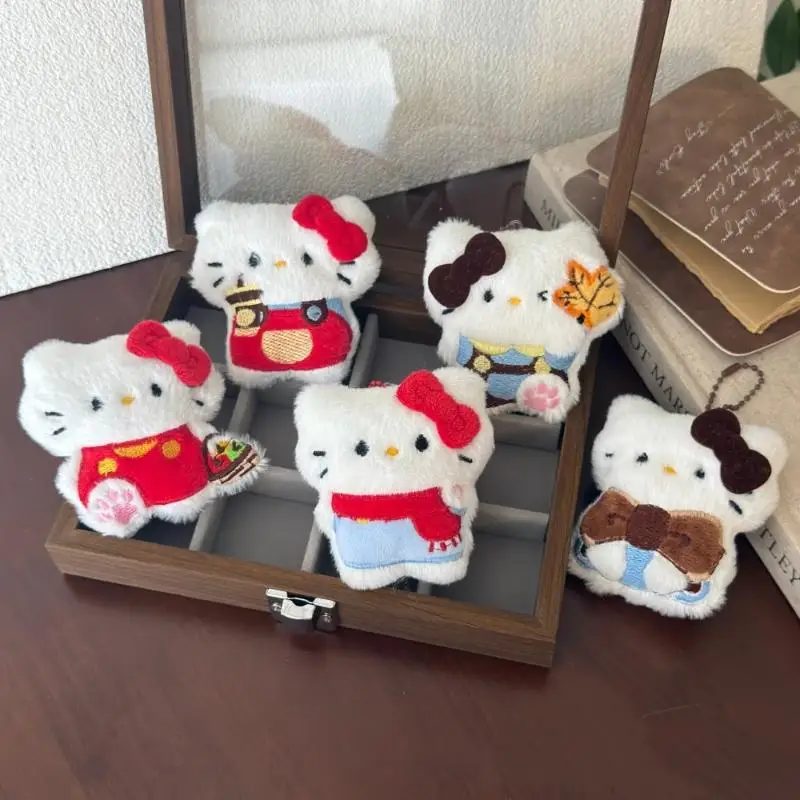 Cute Cartoon Plush Hello Kitty Pendant Keychain Kawaii Plush KT Cat Stuffed Doll Pendant Backpack Handbag Decoration Gifts