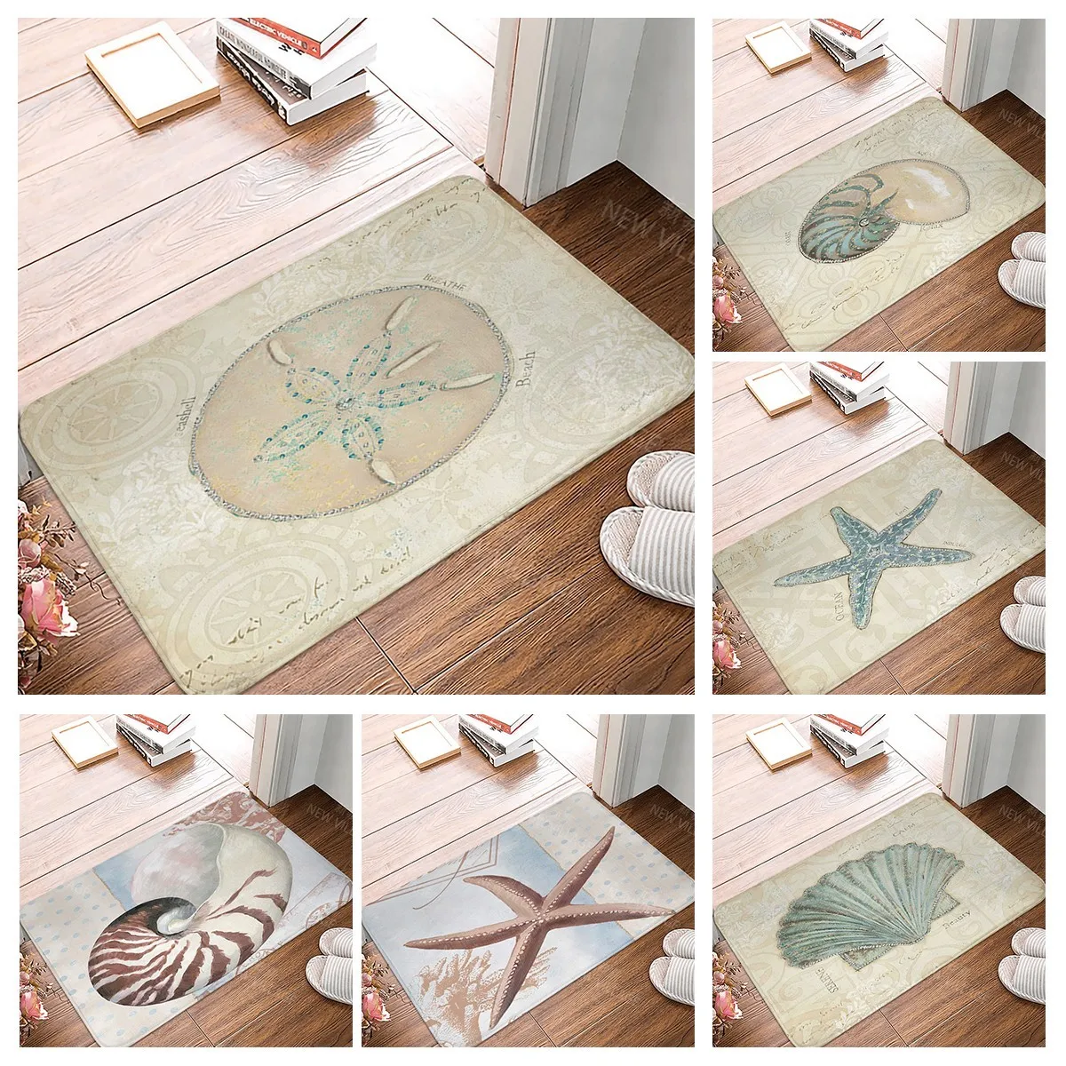 Non slip shower mat bathroom rug shower mat home decoration door mat kitchen bedroom entrance room mat submarine animal door mat