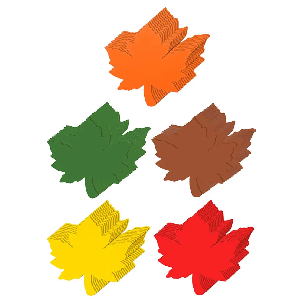 

60Pcs Fall Leaves Cutout Art Craft Project Thanksgiving Day Decorations for Classroom Bulletin Board Maple Leaf Shape Paper Wall