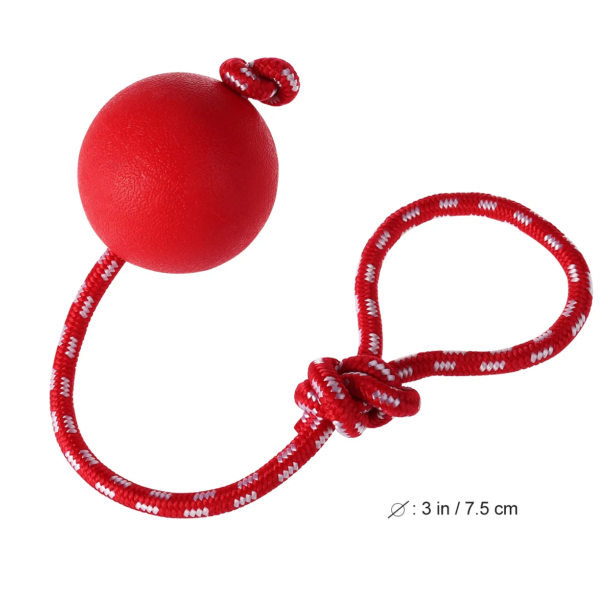 UEETEK Pet Solid Rubber Ball with Rope Dog Ball Launcher Thrower for Pets Training Exercising - Size L