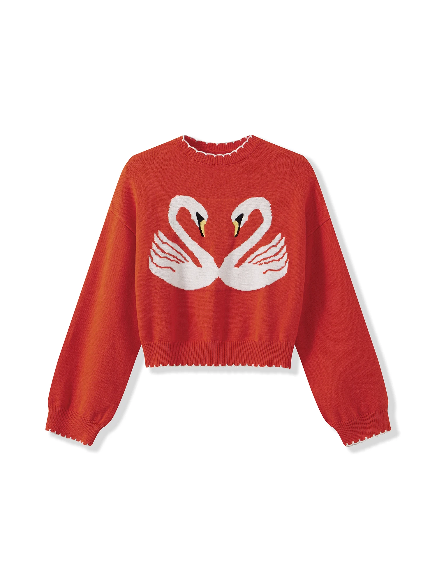 

Women s Knit Sweaters Long Sleeve V-Neck Floral Print Pullovers Oversized Fit Tops with Ribbed Cuffs and Hem