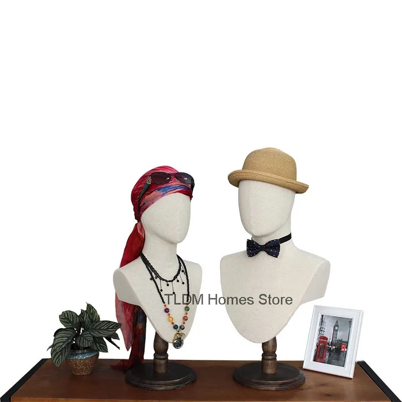 

Wig Head Mannequins for Clothing Store Cosplay Mannequin Head Elegant Hat Necklace Scarf Window Display Mannequins Display Rack