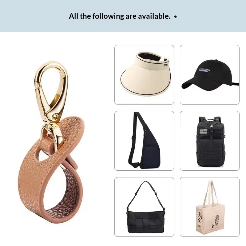 

2 Pieces Leather Hat Clip Outdoor Travel Storage Clip Going Shopping Hat Buckle Summer Cap Buckle Backpack Hook