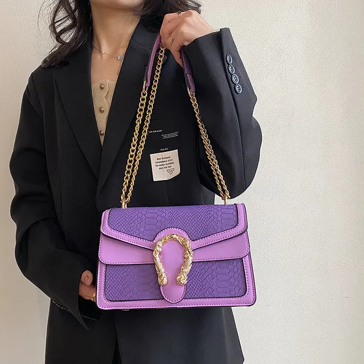 

Architectural Flap Bag, Geometric Square Shape, Two Interior Sections, Chain Strap, Retro-Inspired Modern Classic, New 2026