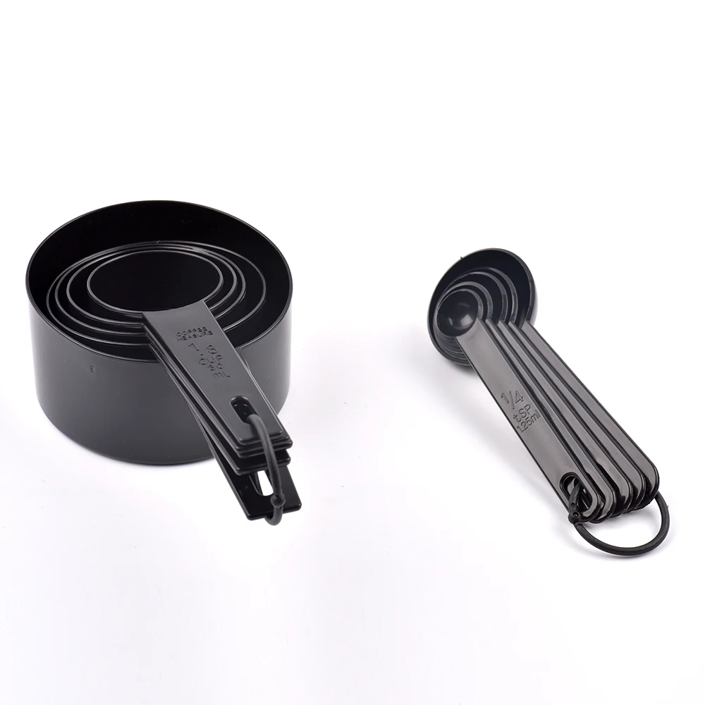 Copo de medição e conjunto de colheres, Ferramenta de cozinha doméstica, Pode ser usado para armazenar culinária, 5 pcs, 10pcs