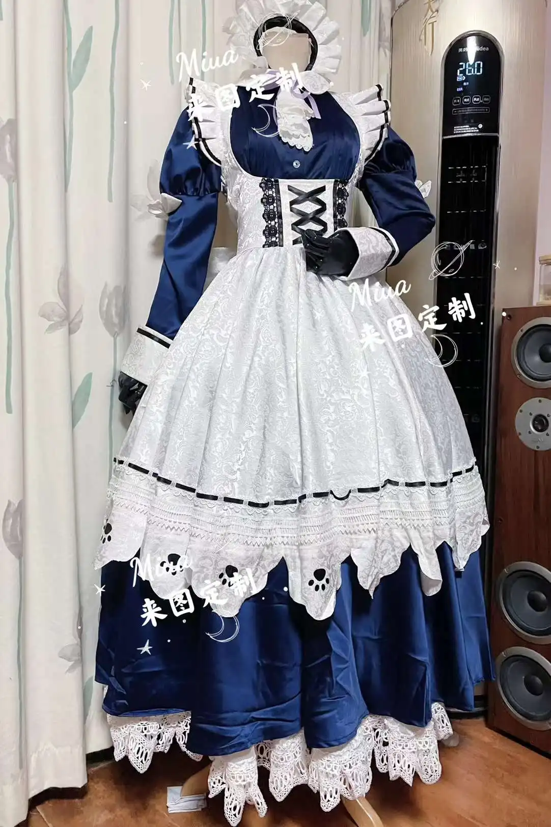 

COS-HoHo [Customized] Vtuber Hololive Inugami Korone/Nekomata Okayu Lovely Maid Dress Cosplay Costume Halloween Party Outfit