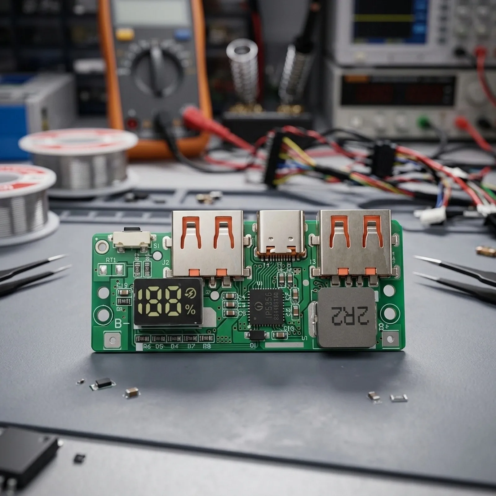 Power Bank Module 5V 3A with Digital Screen for Real-Time Output Monitoring and Portable Power Delivery Solutions