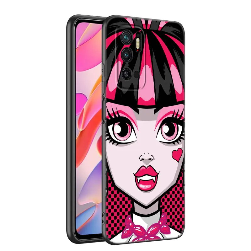 Anime High School Girl Black Silicone Phone Case For Xiaomi Mi 9 SE 8 10T 11 12 13 Lite 9T 11T 12S 12T 13T 14 Pro 5G NE 11i 12X