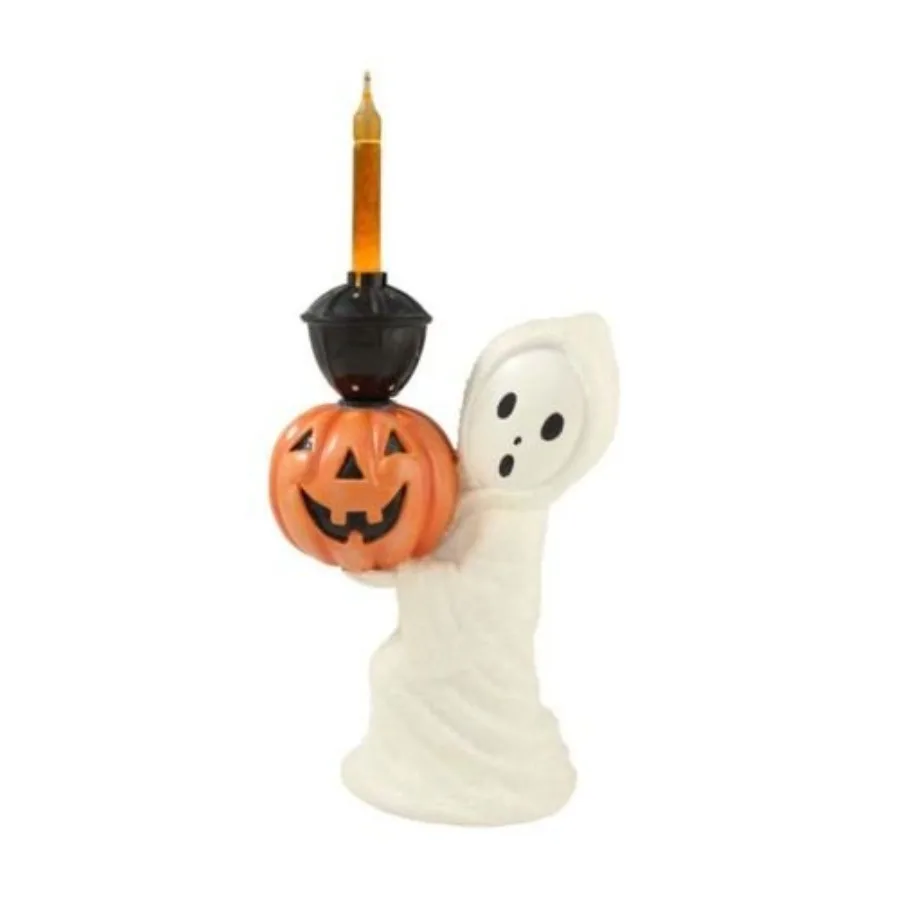 

Ghostly Bubble Light with Jack O lantern Halloween Figurine New